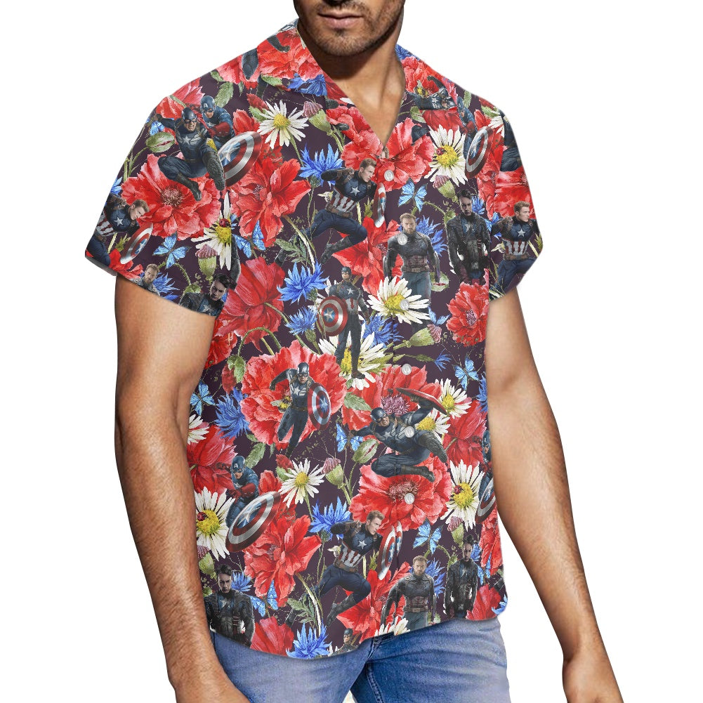 Floral Cap Hawaiian shirt