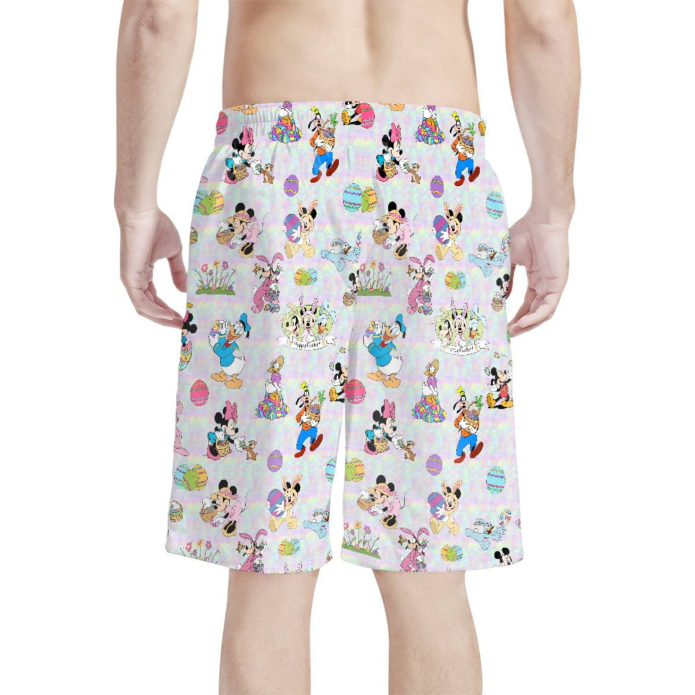 Easter Pals All-Over Print Men's Beach Shorts