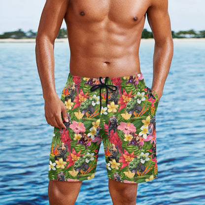 Tropical Heroes All-Over Print Men's Beach Shorts