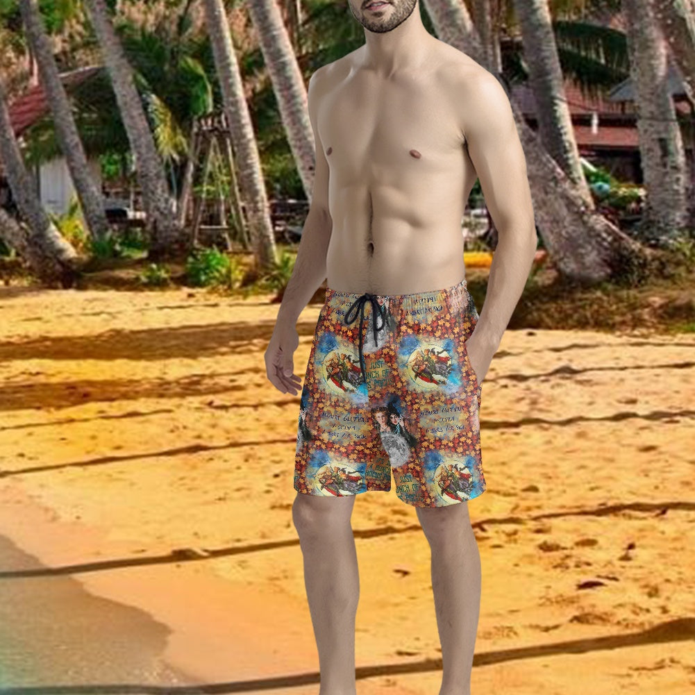 Makes Me Sick All-Over Print Men's Beach Shorts