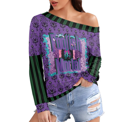 HM Wallpaper- Foolish Mortal Women's one-shoulder top