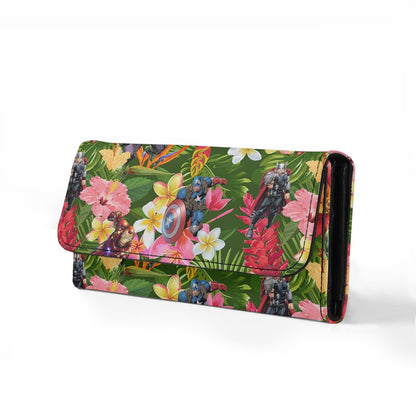 Tropical Heroes Long Folding Wallet