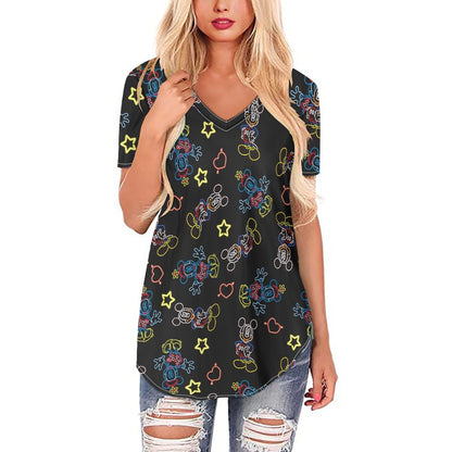 Neon Mouse Women's V-neck Top