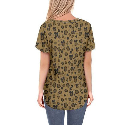 Cheetah Mouse Women's V-neck Top