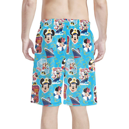 Cruise Mouse All-Over Print Men's Beach Shorts