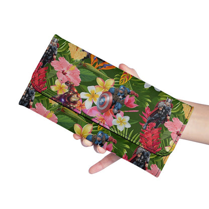 Tropical Heroes Long Folding Wallet