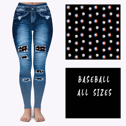 LEGGING JEAN RUN-BASEBALL (ACTIVE BACK POCKETS)