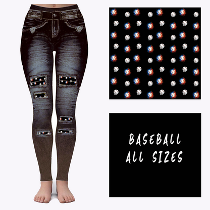 LEGGING JEAN RUN-BASEBALL (ACTIVE BACK POCKETS)