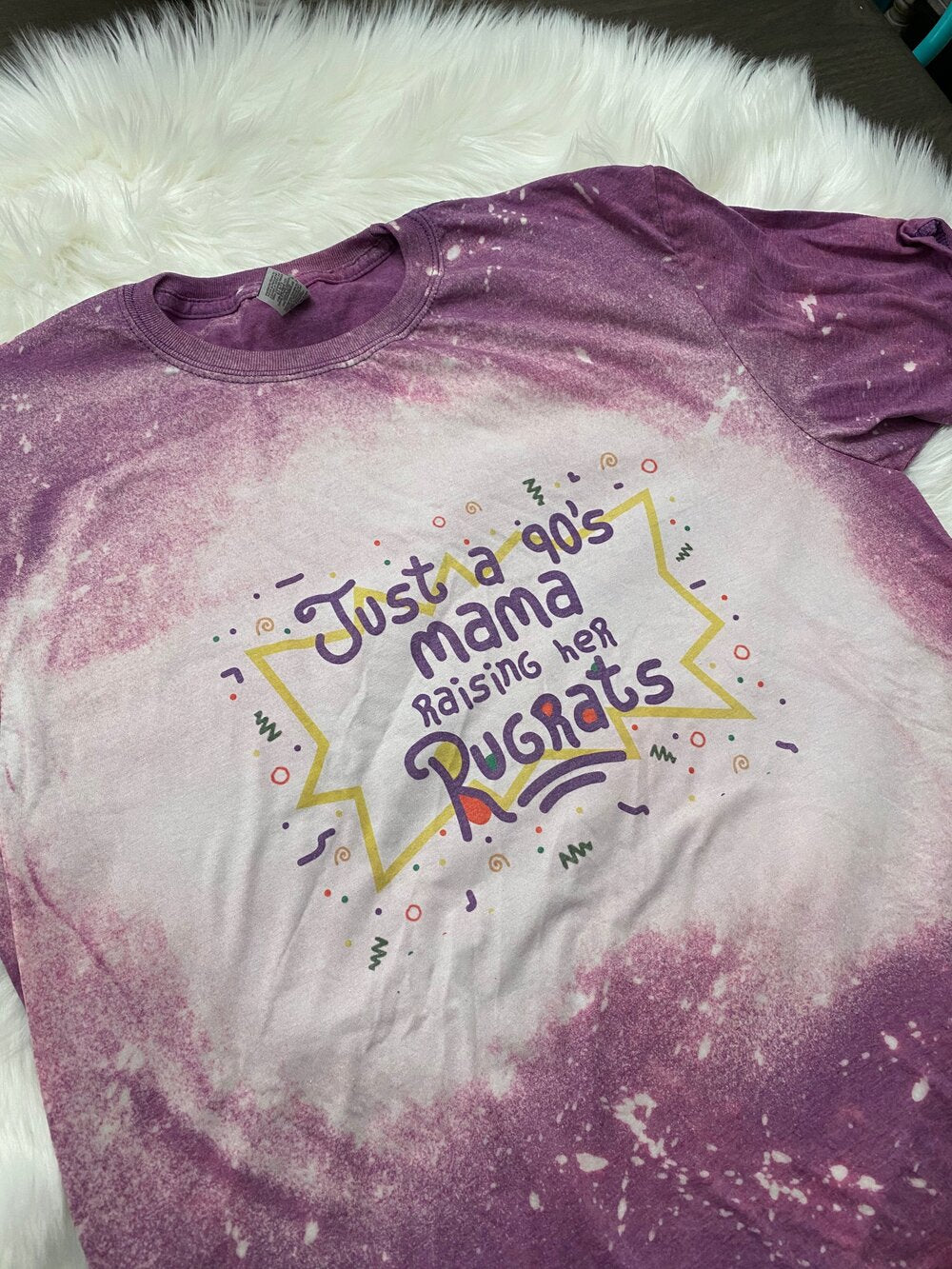 Custom Bleached 90's Mama T-shirt