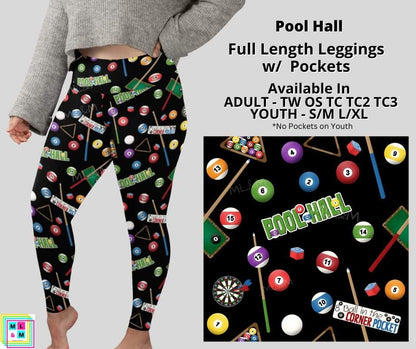 Pool Hall Full Length Leggings w/ Pockets