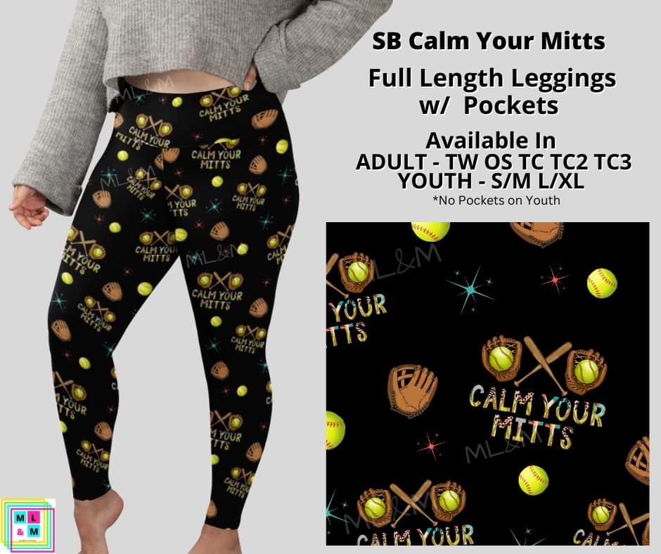 SB Calm Your Mitts Full Length Leggings w/ Pockets