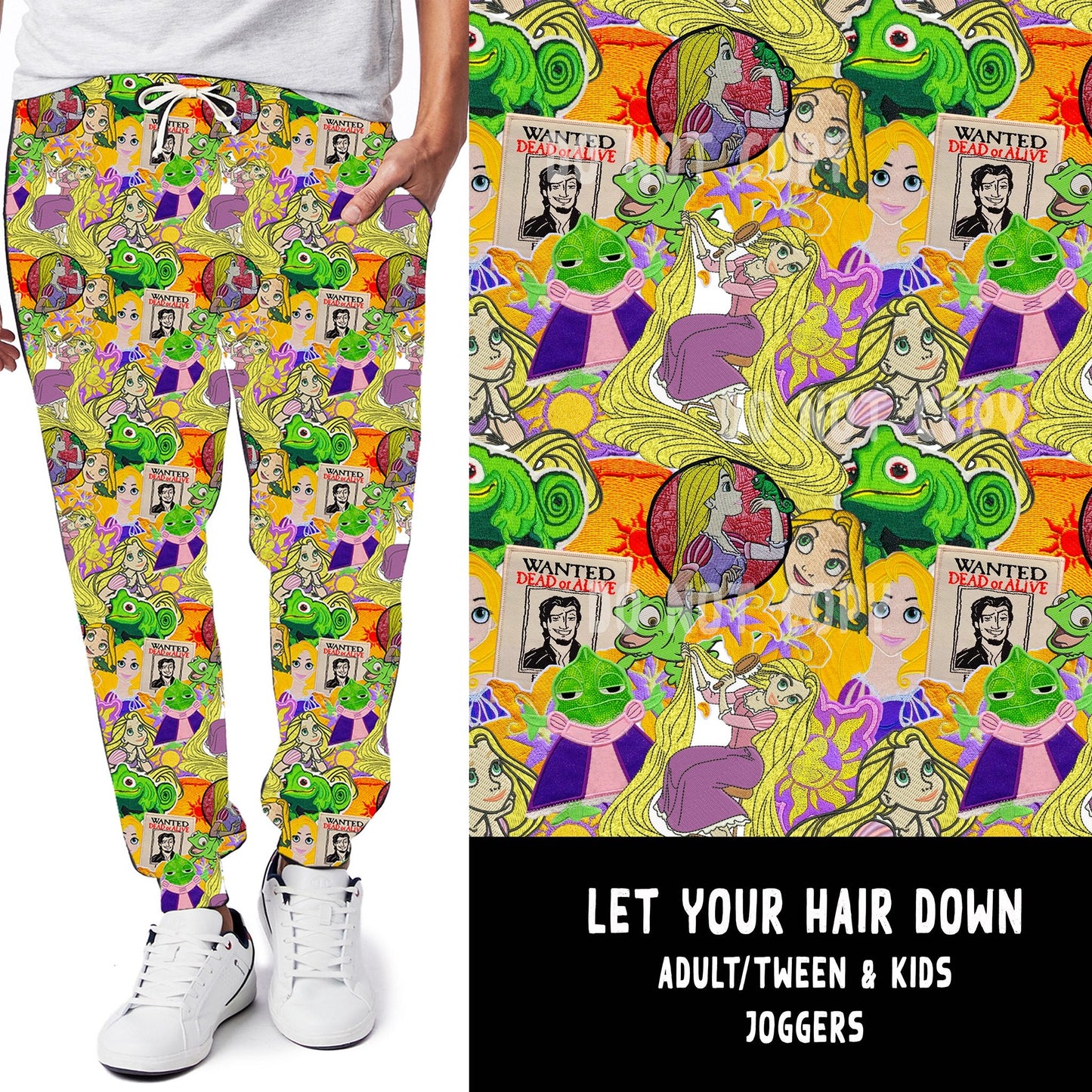 PATCH RUN-LET HAIR DOWN PATCHES LEGGINGS/JOGGERS