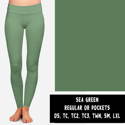 SOLIDS RUN-OLIVE LEGGINGS