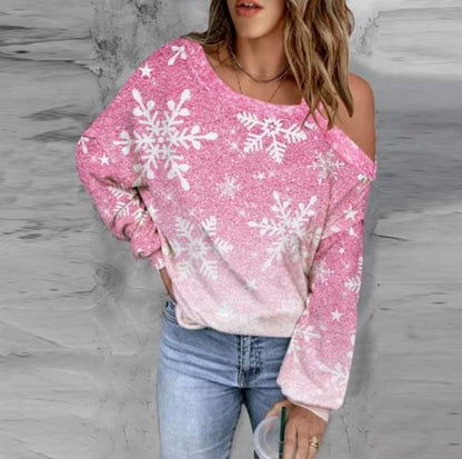 Ombre pink snowlfake shirt