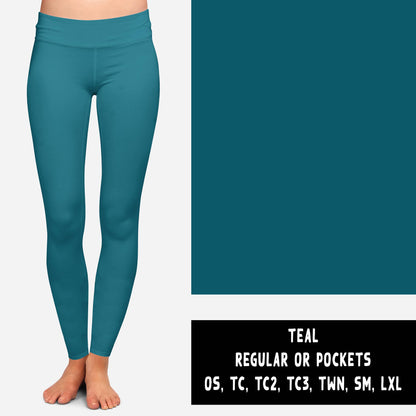 SOLIDS RUN-TEAL LEGGINGS/JOGGERS