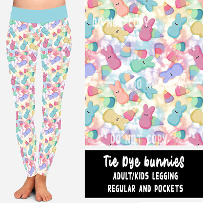 SPRING BASH RUN-TIE DYE BUNNIES LEGGINGS/JOGGERS