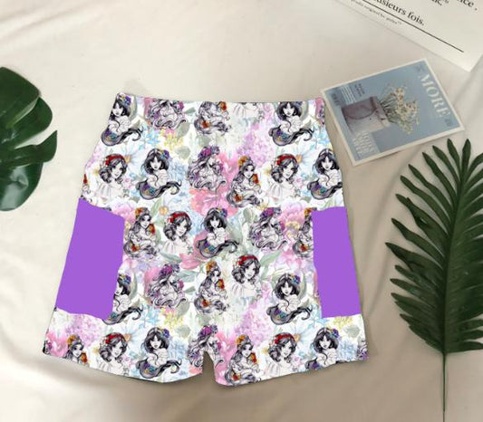 Floral Princesses Workout Shorts