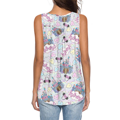 HOME All-Over Print Women's Sleeveless V-Neck Top