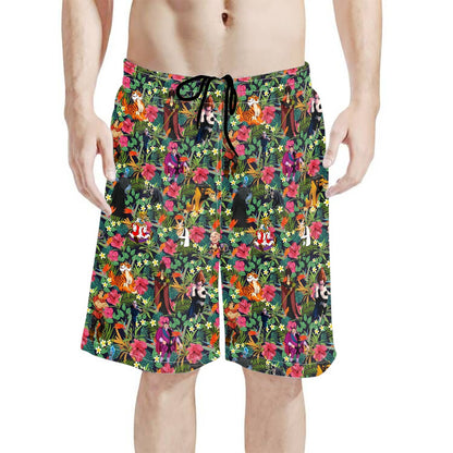 Tropical Male Villains All-Over Print Men's Beach Shorts