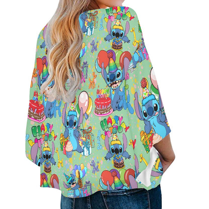 Birthday Alien Women‘s’ V-neck Streamers Blouse