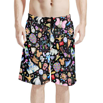 Best Day All-Over Print Men's Beach Shorts