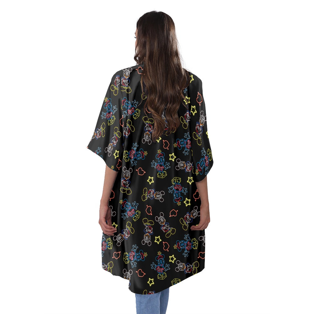 Neon Mouse Women's Half Sleeve Kimono Cardigan