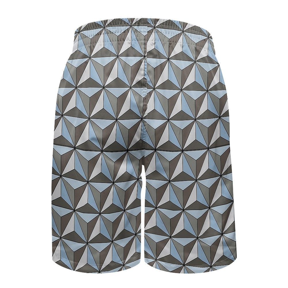 Spaceship Earth All-Over Print Men's Beach Shorts