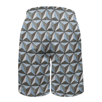 Spaceship Earth All-Over Print Men's Beach Shorts