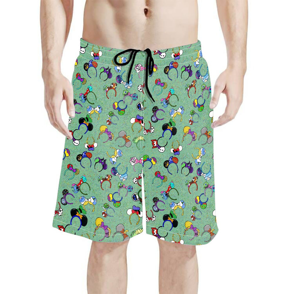 Magical Ears All-Over Print Men's Beach Shorts