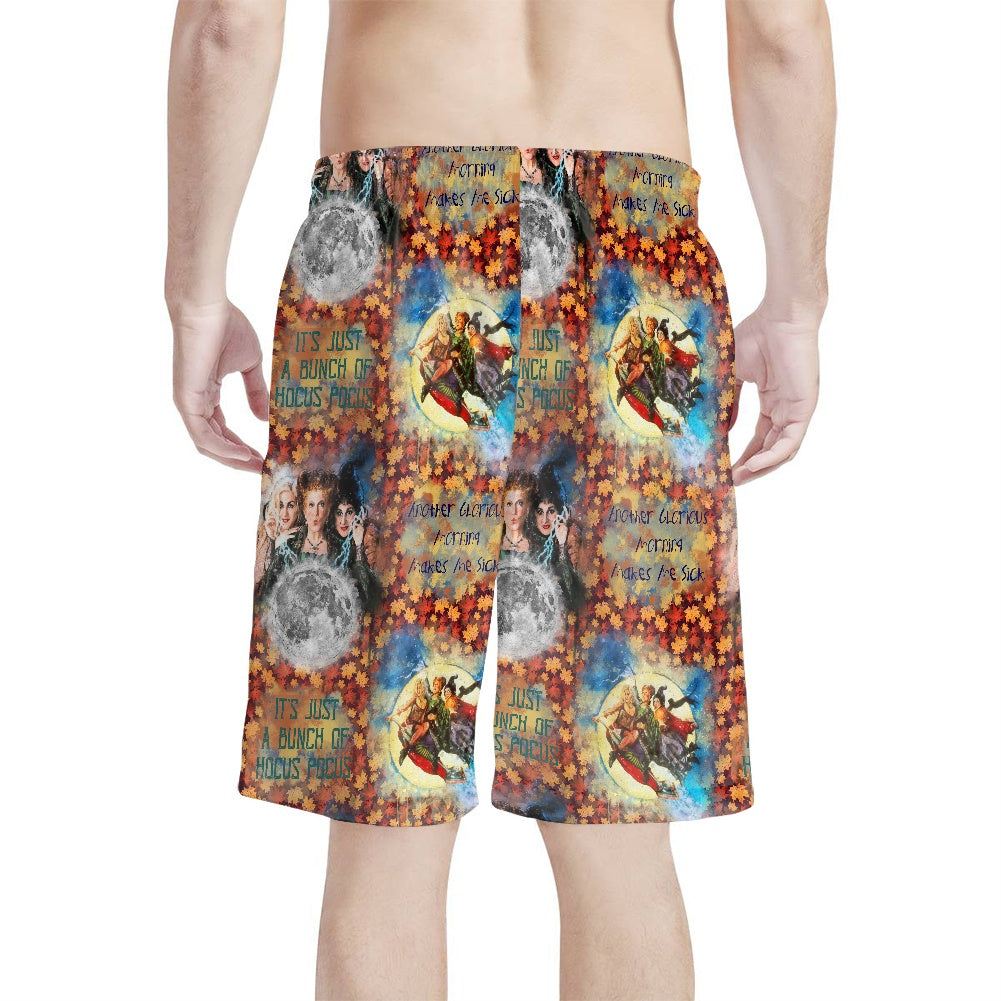 Makes Me Sick All-Over Print Men's Beach Shorts