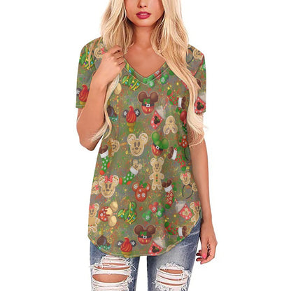 Christmas Cookies Women's V-neck Top