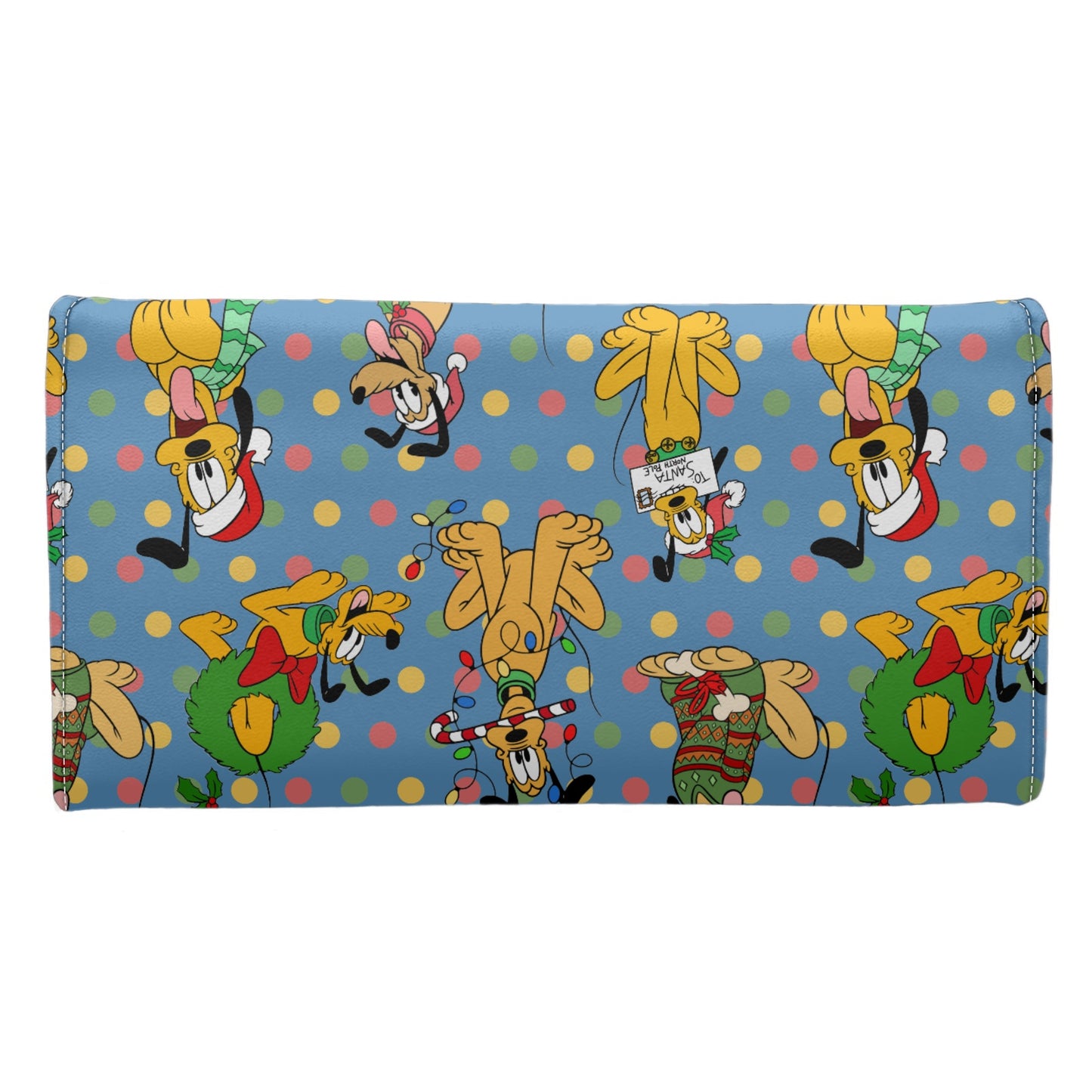 Christmas Puppy Long Folding Wallet