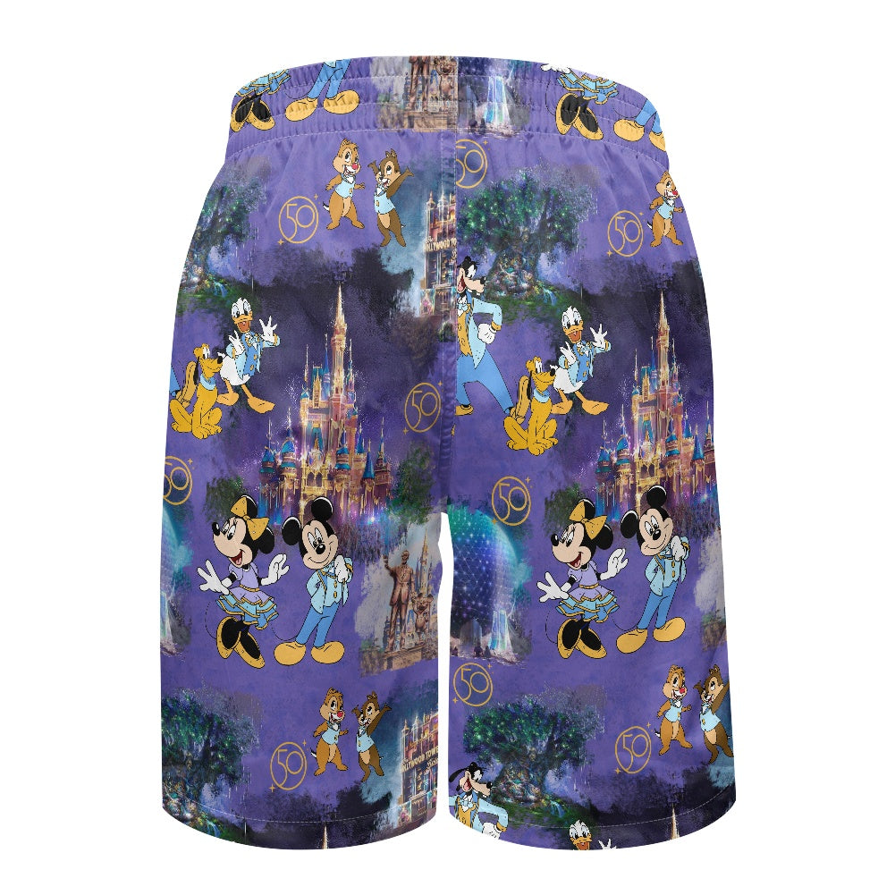 50th Anniversary All-Over Print Men's Beach Shorts