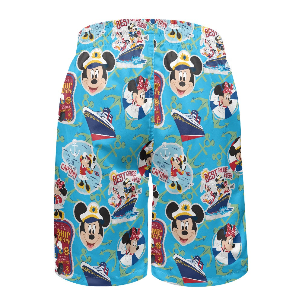 Cruise Mouse All-Over Print Men's Beach Shorts