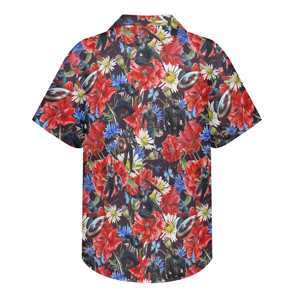 Floral Cap Hawaiian shirt