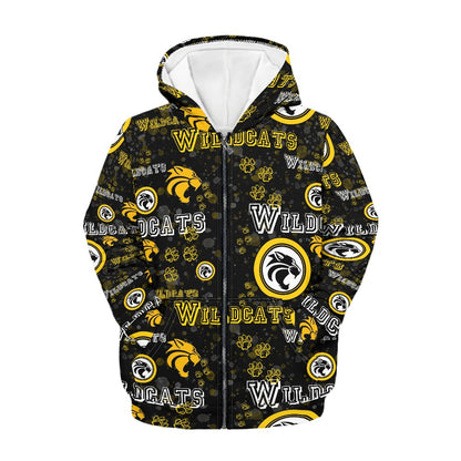 Wildcats  Kid's Zipper Hoodies