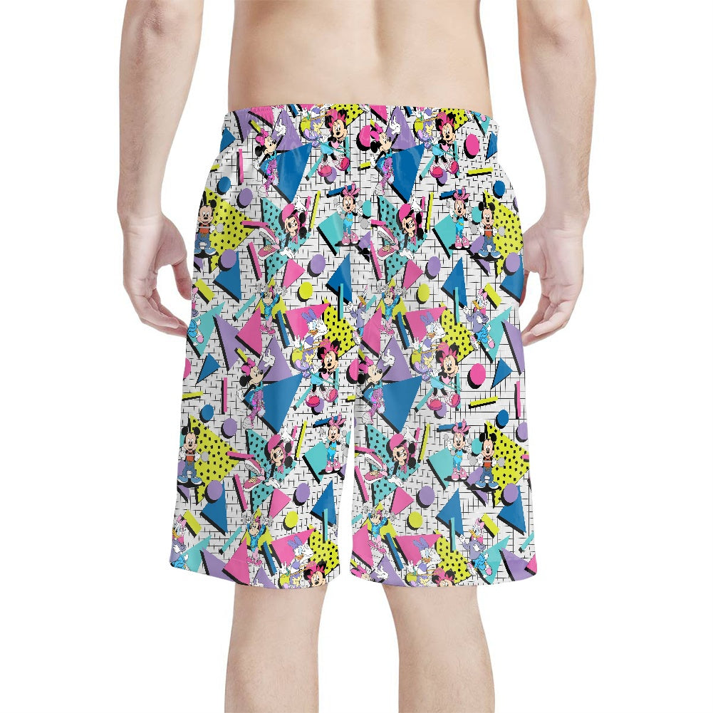 Aerobics All-Over Print Men's Beach Shorts