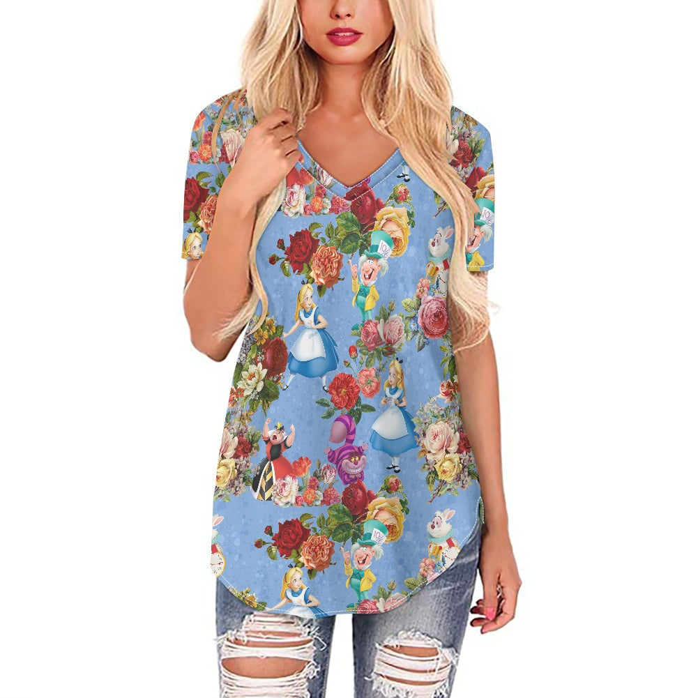 Wonderland Women's V-neck Top