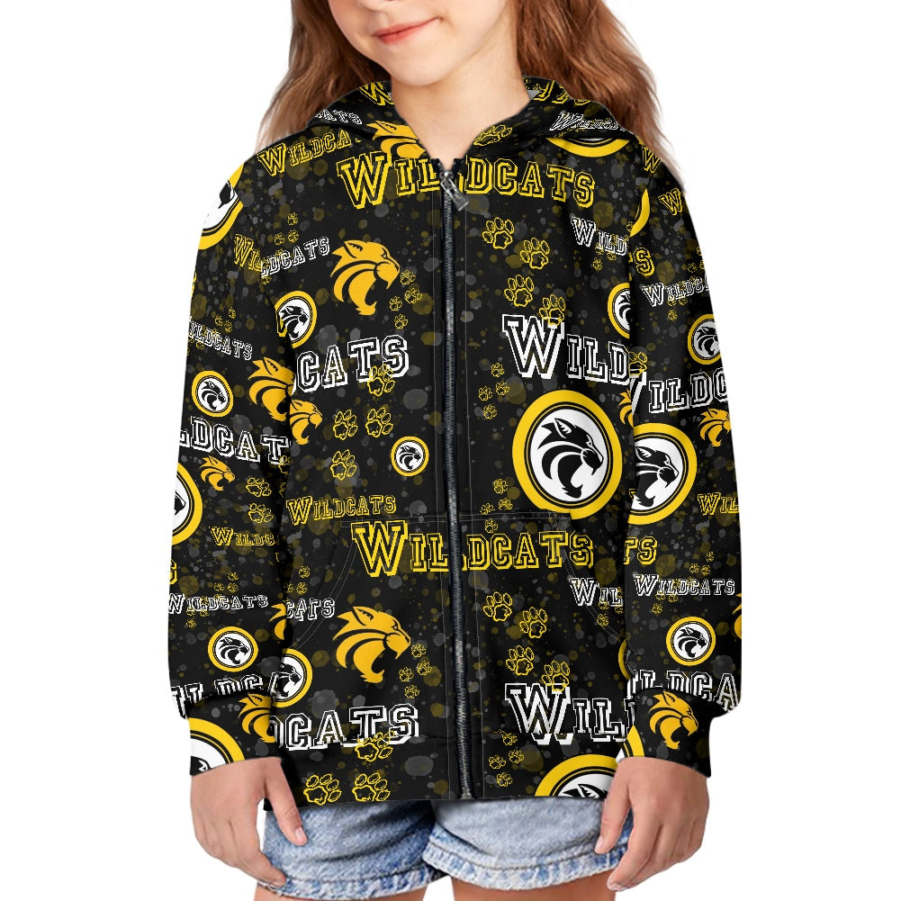 Wildcats  Kid's Zipper Hoodies