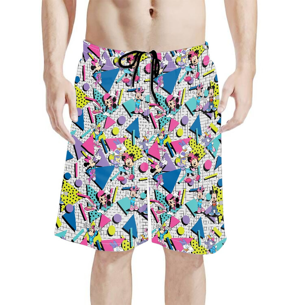 Aerobics All-Over Print Men's Beach Shorts