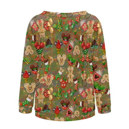 Christmas Cookies Women's one-shoulder top