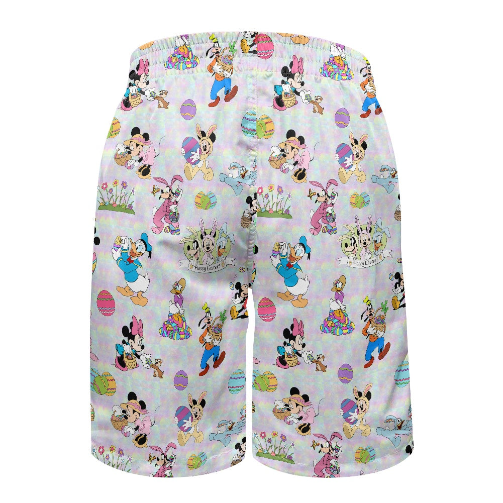 Easter Pals All-Over Print Men's Beach Shorts