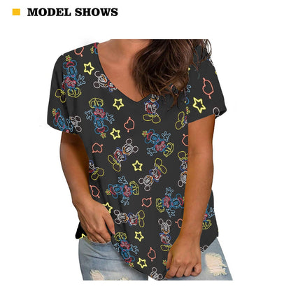 Neon Mouse Women's V-neck Top