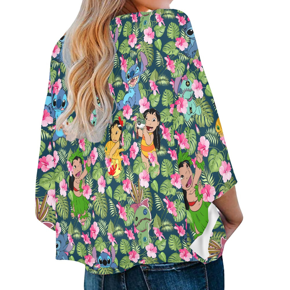 Hawaiian Alien Women‘s’ V-neck Streamers Blouse