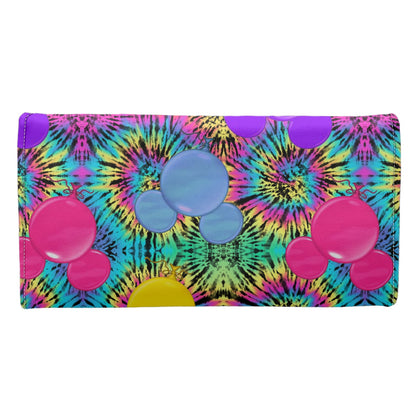 Tie Dye Mouse Long Folding Wallet