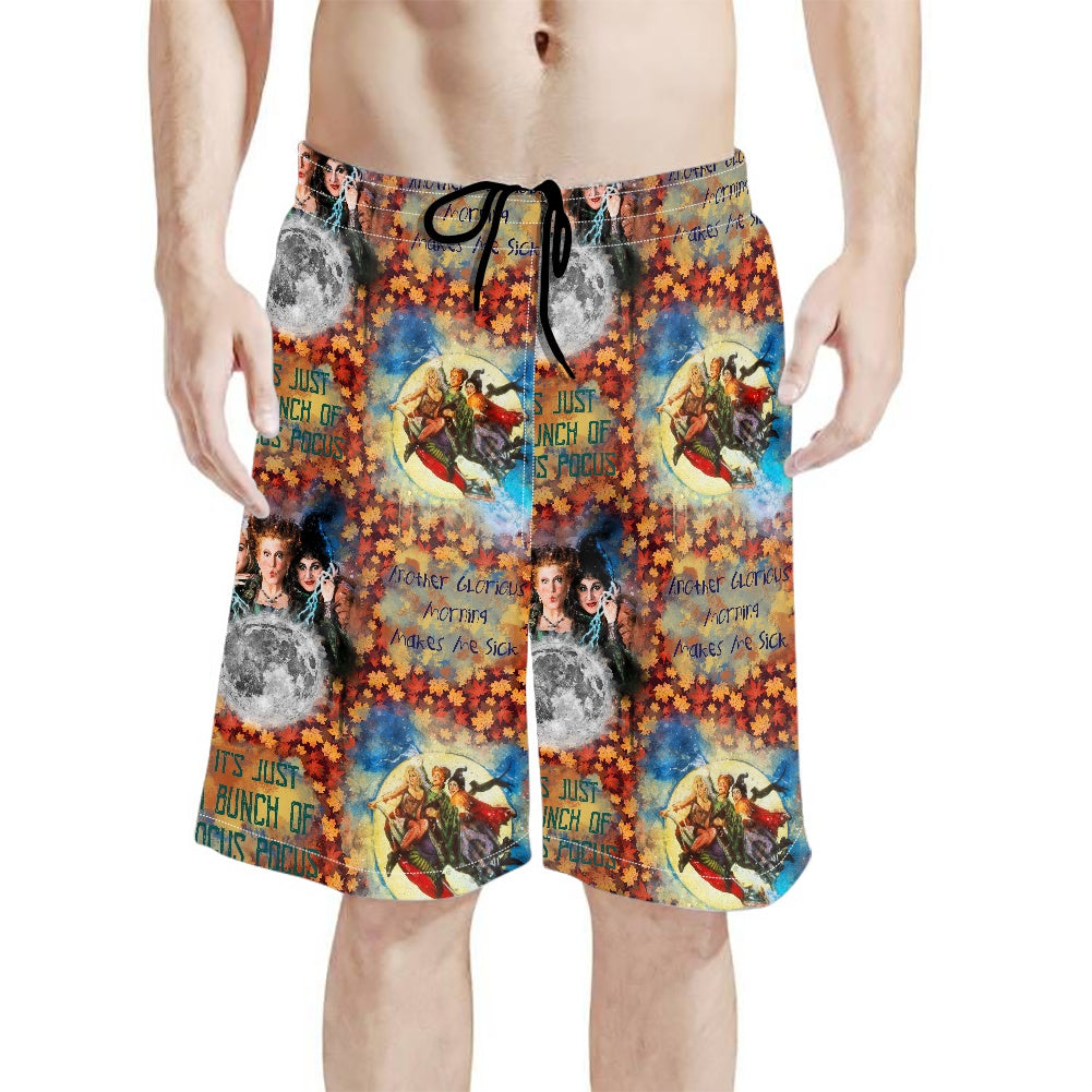 Makes Me Sick All-Over Print Men's Beach Shorts