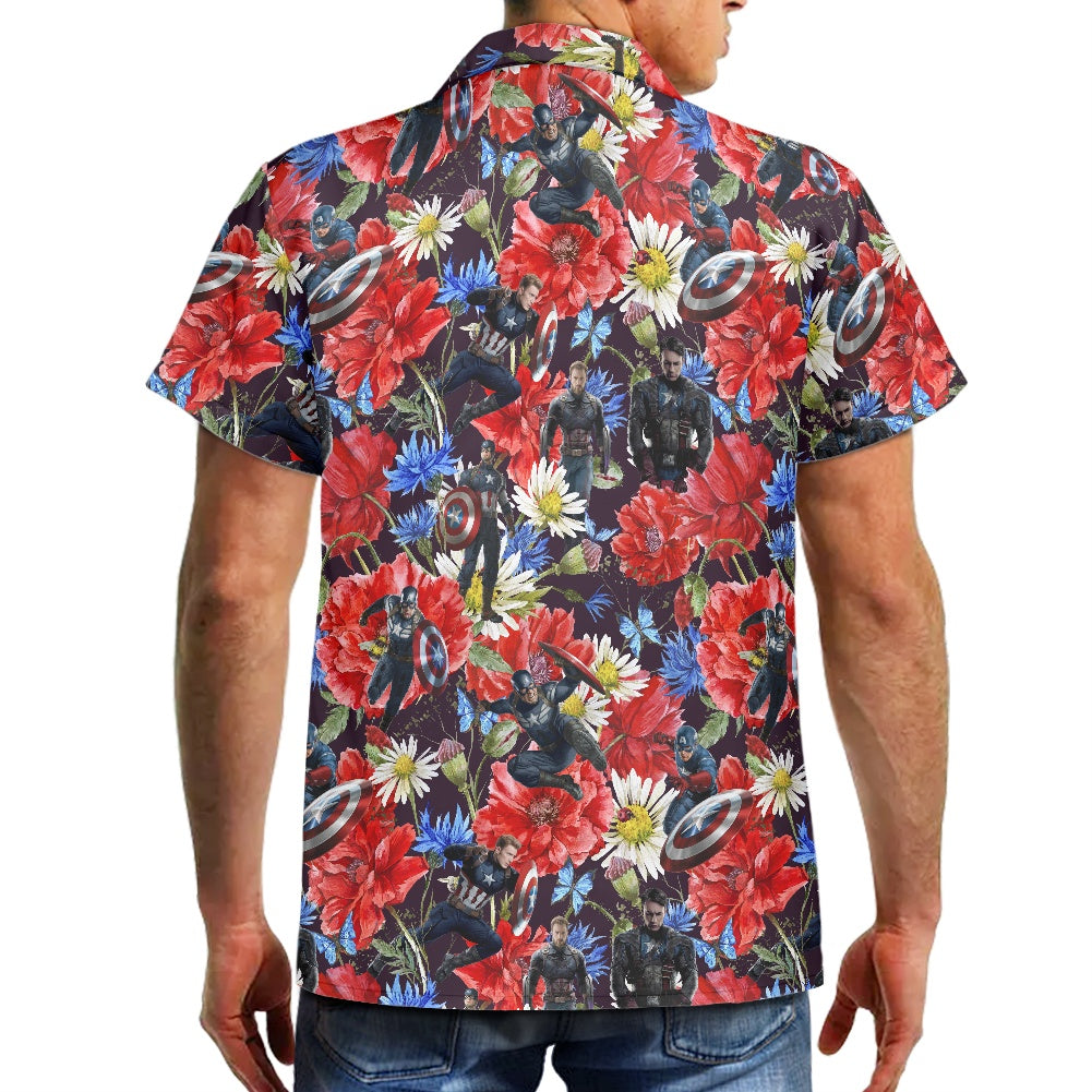 Floral Cap Hawaiian shirt