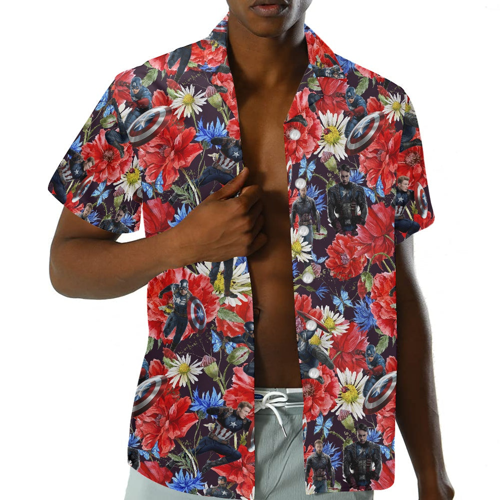 Floral Cap Hawaiian shirt