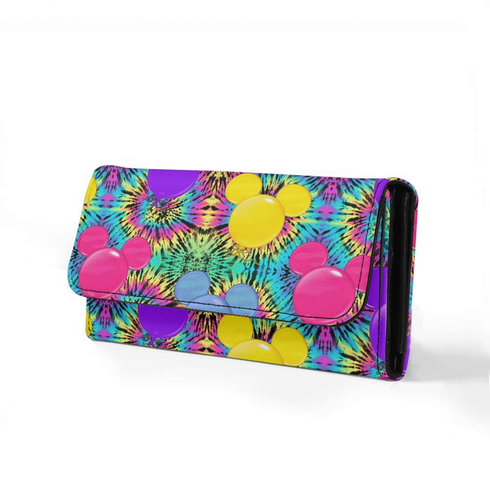 Tie Dye Mouse Long Folding Wallet