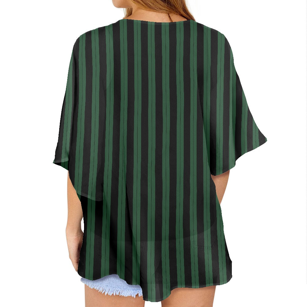 HM Wallpaper Stripe Women's cardigan chiffon shirt